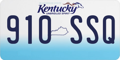 KY license plate 910SSQ