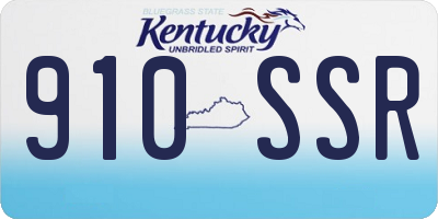 KY license plate 910SSR