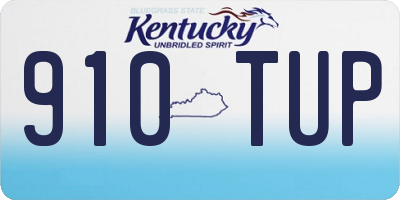 KY license plate 910TUP