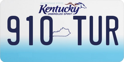 KY license plate 910TUR