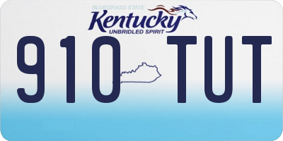 KY license plate 910TUT
