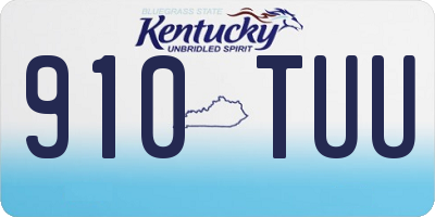 KY license plate 910TUU