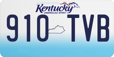 KY license plate 910TVB