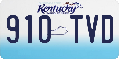 KY license plate 910TVD