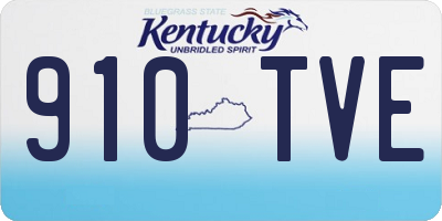 KY license plate 910TVE