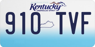 KY license plate 910TVF