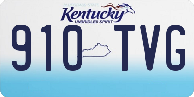 KY license plate 910TVG