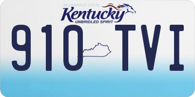 KY license plate 910TVI