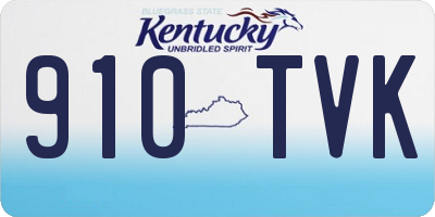 KY license plate 910TVK