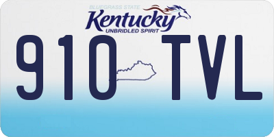 KY license plate 910TVL