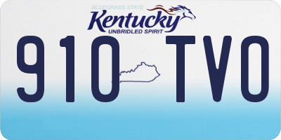 KY license plate 910TVO