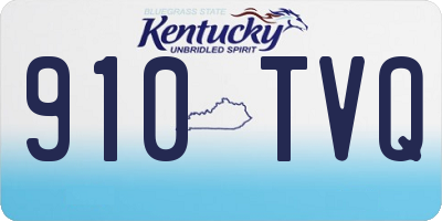KY license plate 910TVQ