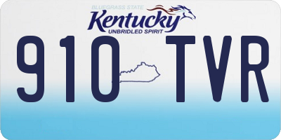KY license plate 910TVR