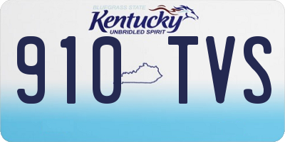 KY license plate 910TVS