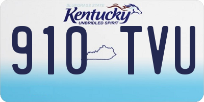 KY license plate 910TVU