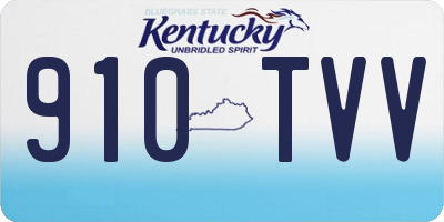 KY license plate 910TVV