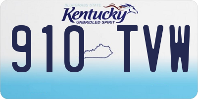 KY license plate 910TVW
