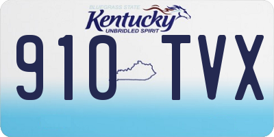 KY license plate 910TVX