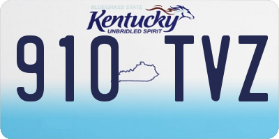 KY license plate 910TVZ