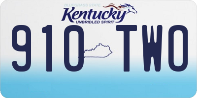 KY license plate 910TWO
