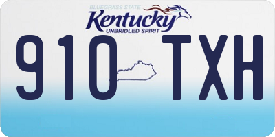 KY license plate 910TXH