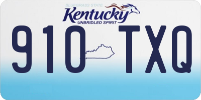 KY license plate 910TXQ