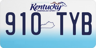 KY license plate 910TYB