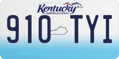 KY license plate 910TYI