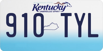 KY license plate 910TYL