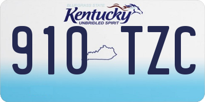 KY license plate 910TZC