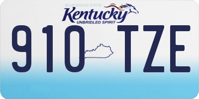 KY license plate 910TZE