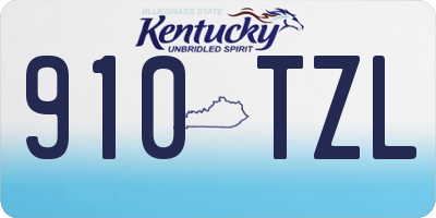KY license plate 910TZL