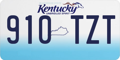 KY license plate 910TZT