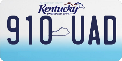 KY license plate 910UAD