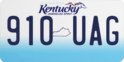 KY license plate 910UAG