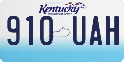 KY license plate 910UAH