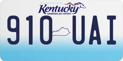 KY license plate 910UAI