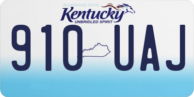 KY license plate 910UAJ