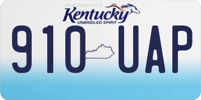 KY license plate 910UAP