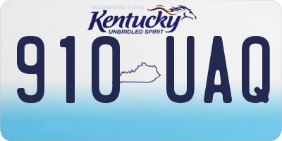 KY license plate 910UAQ