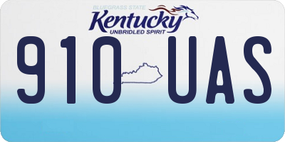 KY license plate 910UAS