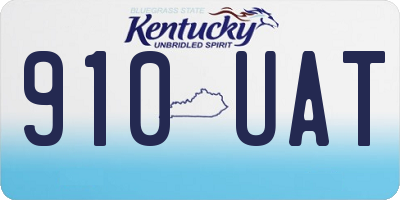KY license plate 910UAT