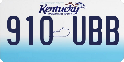 KY license plate 910UBB