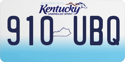 KY license plate 910UBQ