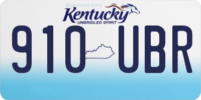 KY license plate 910UBR