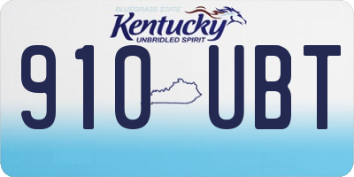 KY license plate 910UBT