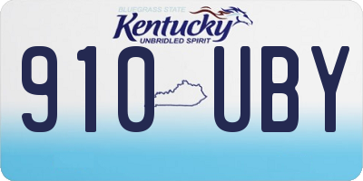 KY license plate 910UBY