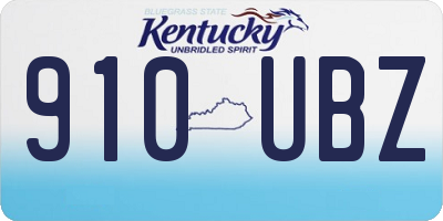 KY license plate 910UBZ