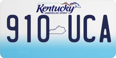 KY license plate 910UCA