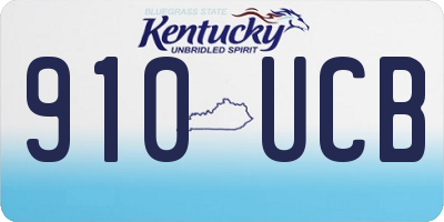 KY license plate 910UCB